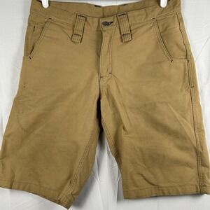 Atlas 46 Men's Work Shorts 34 Tan Brown Heavy Canvas Utility Made in USA
